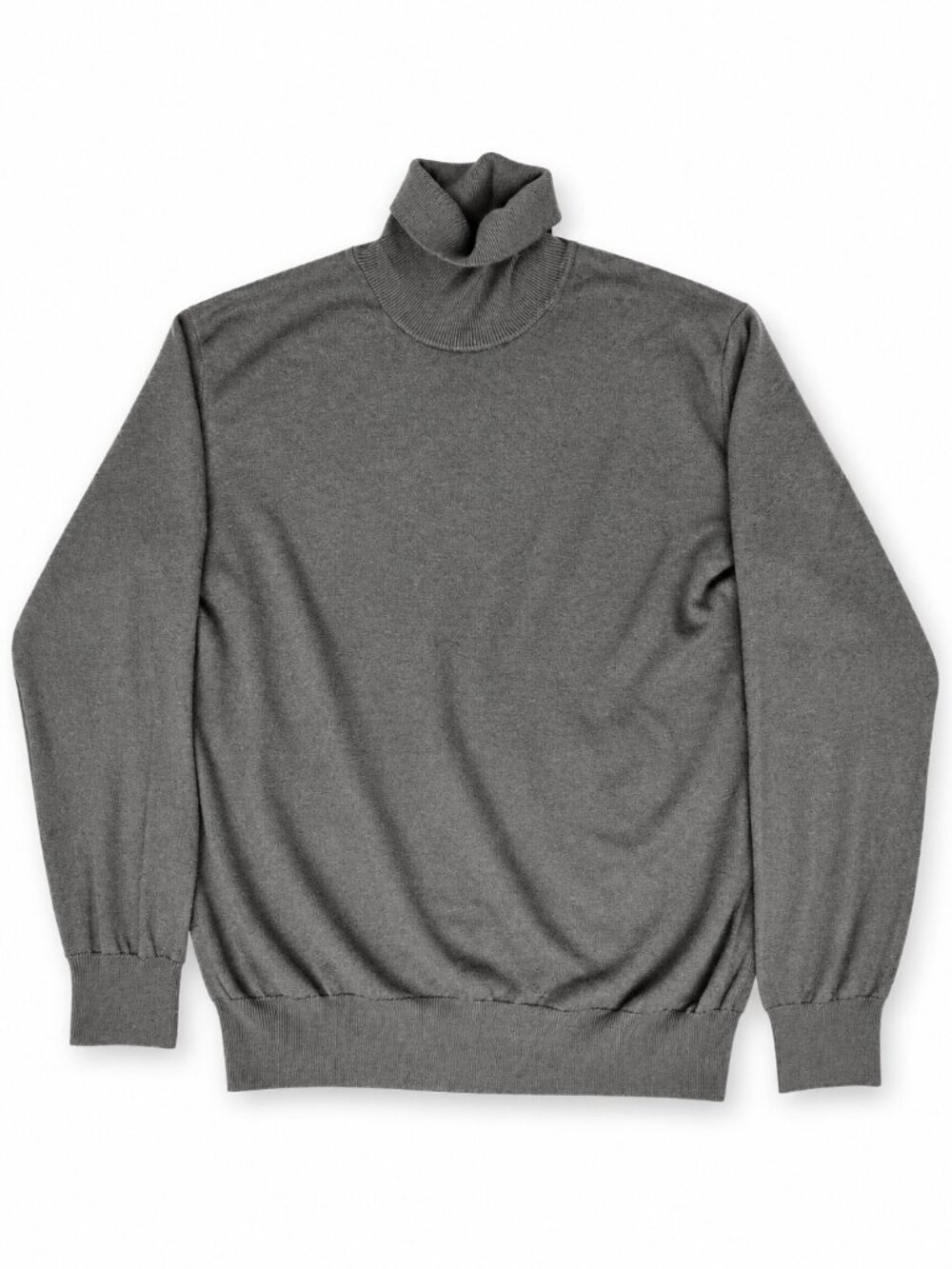 Vintage Made in Italy Woolmark 100% Pure New Wool Black Turtleneck Sweater L